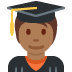 student: medium-dark skin tone 🧑🏾‍🎓 Discord emoji — free static PNG download