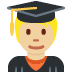 student: medium-light skin tone 🧑🏼‍🎓 Discord emoji — free static PNG download