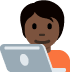 technologist: dark skin tone 🧑🏿‍💻 Discord emoji — free static PNG download