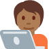 technologist: medium-dark skin tone 🧑🏾‍💻 Discord emoji — free static PNG download