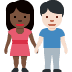 woman and man holding hands: dark skin tone, light skin tone 👩🏿‍🤝‍👨🏻 Discord emoji — free static PNG download