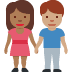 woman and man holding hands: medium-dark skin tone, medium skin tone 👩🏾‍🤝‍👨🏽 Discord emoji — free static PNG download