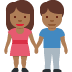 woman and man holding hands: medium-dark skin tone 👫🏾 Discord emoji — free static PNG download