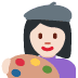 woman artist: light skin tone 👩🏻‍🎨 Discord emoji — free static PNG download