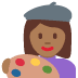 woman artist: medium-dark skin tone 👩🏾‍🎨 Discord emoji — free static PNG download