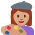 woman artist: medium skin tone 👩🏽‍🎨 Discord emoji — free static PNG download