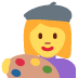 woman artist 👩‍🎨 Discord emoji — free static PNG download
