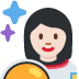 woman astronaut: light skin tone 👩🏻‍🚀 Discord emoji — free static PNG download