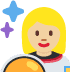 woman astronaut: medium-light skin tone 👩🏼‍🚀 Discord emoji — free static PNG download