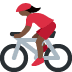 woman biking: dark skin tone 🚴🏿‍♀️ Discord emoji — free static PNG download