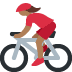 woman biking: medium-dark skin tone 🚴🏾‍♀️ Discord emoji — free static PNG download