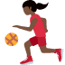 woman bouncing ball: dark skin tone ⛹🏿‍♀️ Discord emoji — free static PNG download