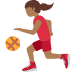 woman bouncing ball: medium-dark skin tone ⛹🏾‍♀️ Discord emoji — free static PNG download