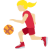 woman bouncing ball: medium-light skin tone ⛹🏼‍♀️ Discord emoji — free static PNG download