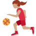 woman bouncing ball: medium skin tone ⛹🏽‍♀️ Discord emoji — free static PNG download