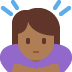 woman bowing: medium-dark skin tone 🙇🏾‍♀️ Discord emoji — free static PNG download