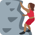 woman climbing: medium-dark skin tone 🧗🏾‍♀️ Discord emoji — free static PNG download