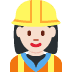 woman construction worker: light skin tone 👷🏻‍♀️ Discord emoji — free static PNG download