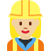 woman construction worker: medium-light skin tone 👷🏼‍♀️ Discord emoji — free static PNG download