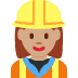 woman construction worker: medium skin tone 👷🏽‍♀️ Discord emoji — free static PNG download