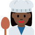 woman cook: dark skin tone 👩🏿‍🍳 Discord emoji - free download