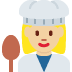 woman cook: medium-light skin tone 👩🏼‍🍳 Discord emoji - free download