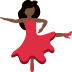woman dancing: dark skin tone 💃🏿 Discord emoji — free static PNG download