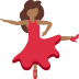 woman dancing: medium-dark skin tone 💃🏾 Discord emoji — free static PNG download