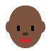 woman: dark skin tone, bald 👩🏿‍🦲 Discord emoji — free static PNG download