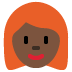 woman: dark skin tone, red hair 👩🏿‍🦰 Discord emoji — free static PNG download