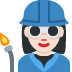 woman factory worker: light skin tone 👩🏻‍🏭 Discord emoji — free static PNG download