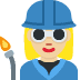 woman factory worker: medium-light skin tone 👩🏼‍🏭 Discord emoji — free static PNG download