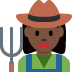 woman farmer: dark skin tone 👩🏿‍🌾 Discord emoji - free download