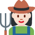 woman farmer: light skin tone 👩🏻‍🌾 Discord emoji - free download