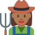 woman farmer: medium-dark skin tone 👩🏾‍🌾 Discord emoji - free download