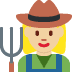 woman farmer: medium-light skin tone 👩🏼‍🌾 Discord emoji - free download