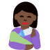 woman feeding baby: dark skin tone 👩🏿‍🍼 Discord emoji — free static PNG download