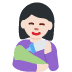 woman feeding baby: light skin tone 👩🏻‍🍼 Discord emoji — free static PNG download
