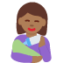 woman feeding baby: medium-dark skin tone 👩🏾‍🍼 Discord emoji — free static PNG download