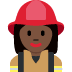 woman firefighter: dark skin tone 👩🏿‍🚒 Discord emoji — free static PNG download