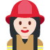 woman firefighter: light skin tone 👩🏻‍🚒 Discord emoji — free static PNG download