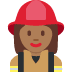 woman firefighter: medium-dark skin tone 👩🏾‍🚒 Discord emoji — free static PNG download