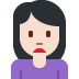 woman frowning: light skin tone 🙍🏻‍♀️ Discord emoji — free static PNG download