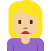 woman frowning: medium-light skin tone 🙍🏼‍♀️ Discord emoji — free static PNG download