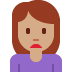 woman frowning: medium skin tone 🙍🏽‍♀️ Discord emoji — free static PNG download