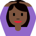woman gesturing OK: dark skin tone 🙆🏿‍♀️ Discord emoji — free static PNG download