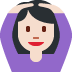 woman gesturing OK: light skin tone 🙆🏻‍♀️ Discord emoji — free static PNG download
