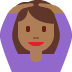 woman gesturing OK: medium-dark skin tone 🙆🏾‍♀️ Discord emoji — free static PNG download