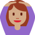 woman gesturing OK: medium skin tone 🙆🏽‍♀️ Discord emoji — free static PNG download