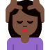 woman getting massage: dark skin tone 💆🏿‍♀️ Discord emoji — free static PNG download